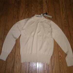 Women's 100% Fine Merino Wool Mock Turtleneck Sweater